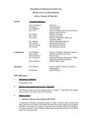 RNOH trust board minutes - 29th may 2012 - Royal National ...