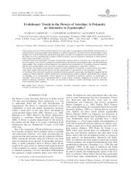 Evolutionary Trends in the Flowers of Asteridae ... - Annals of Botany