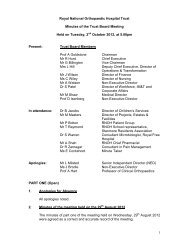 RNOH trust board meeting notes 2nd october 2012 - Royal National ...