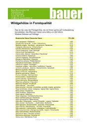 Wildgehölze Forstqualität - Bauer Baumschulen AG