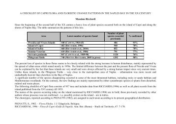 A CHECKLIST OF CAPRI FLORA AND FLORISTIC CHANGE ...