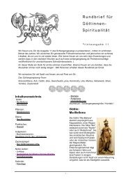 Rundbrief für Göttinnen- Spiritualität - Schlangengesang