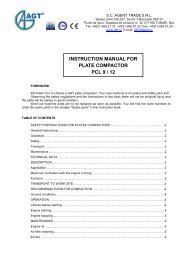 instruction manual for plate compactor pcl 9 / 12 - Agent Trade SRL