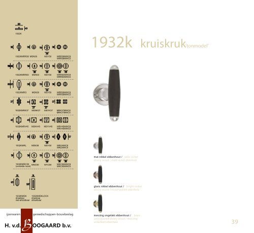 De kleine deurkrukken catalogus die de tand des ... - H. vd Boogaard