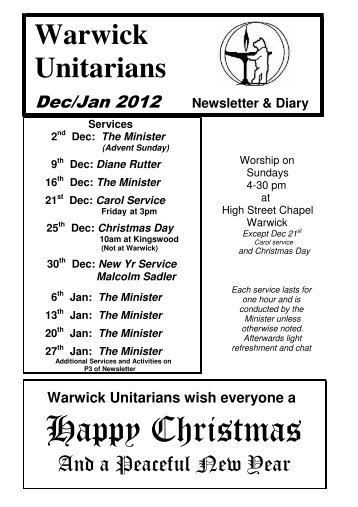 December - January 2013 - UKunitarians.org.uk