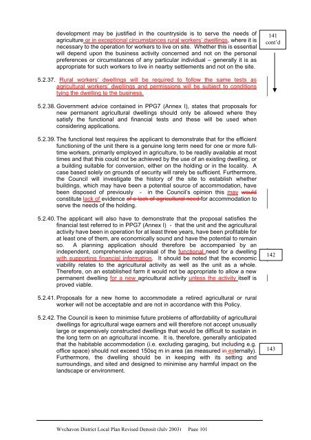 Revised Deposit Plan - Wychavon District Council