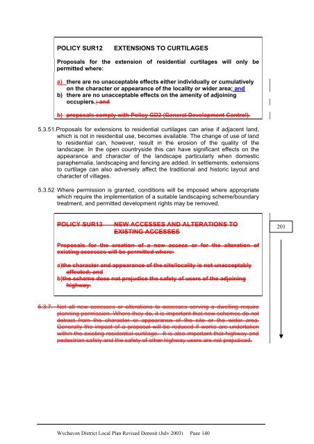 Revised Deposit Plan - Wychavon District Council