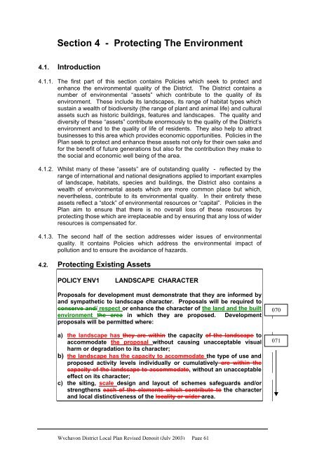 Revised Deposit Plan - Wychavon District Council