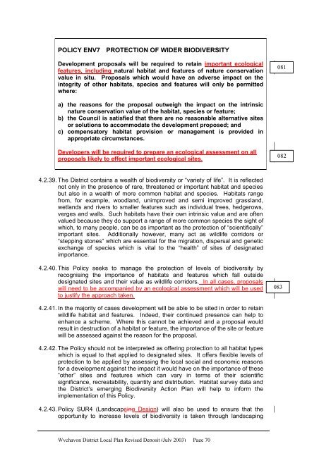 Revised Deposit Plan - Wychavon District Council