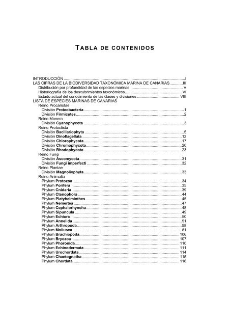 Lista de especies marinas de Canarias. Algas, Hongos