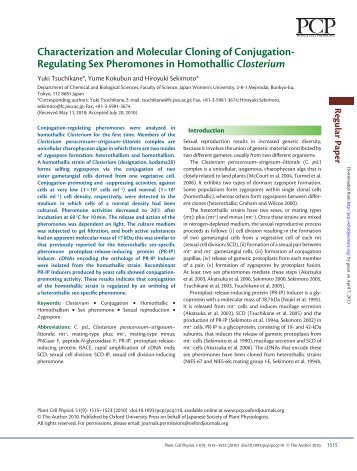 Regulating Sex Pheromones in Homothallic Closterium