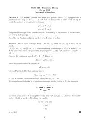 Math 527 - Homotopy Theory Spring 2013 Homework 3 Solutions ...