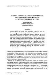 Gender and social facilitation effects on computer competence and ...