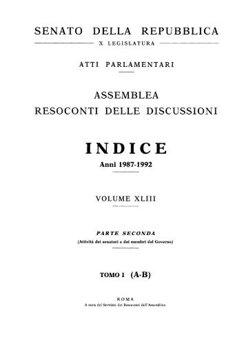 senato della repubblica - Parlamento Italiano