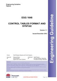 Control Tables Format and Syntax - RailCorp Engineering Internet