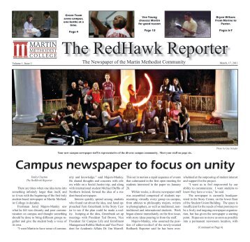 The RedHawk Reporter March 17, 2011 - Martin Methodist College