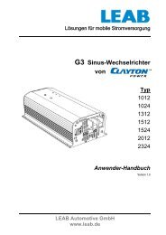 Handbuch zum CLP G3 Inverter - Leab