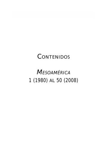 Contenidos Meso 1-50 - Mesoamerica