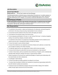 Job Description Social Care Worker - CoAction