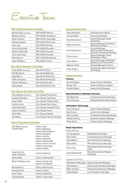 Foodstuffs South Island Lim ited Annual Report 2011 Sum m ARy ...