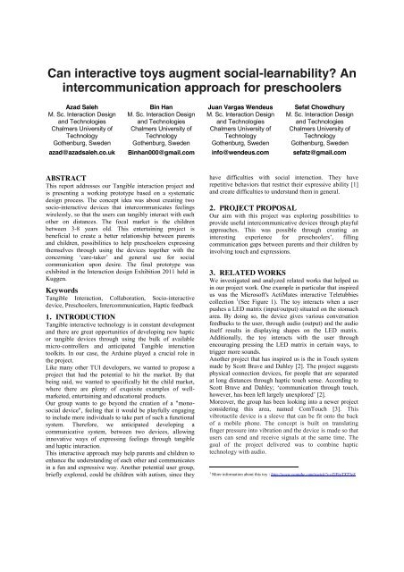 Can interactive toys augment social-learnability? An ...