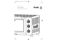 Mini Oven Manual - Dualit