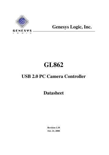 USB 2.0 PC Camera Controller Datasheet Genesys Logic, Inc.