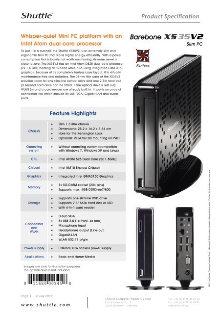 SHUTTLE XS35V2 WINDOWS DRIVER SHUTTLE XS35V2 DRIVER
