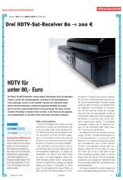 Drei HDTV-Sat-Receiver 80 t 200 € - Verbraucherinfothek