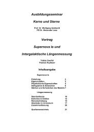 Ausbildungsseminar Kerne und Sterne Vortrag Supernova Ia und ...