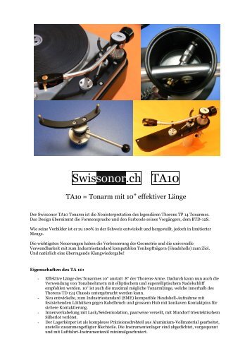 darueber : TA10 - Swissonor