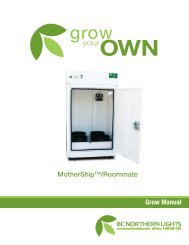 Grow Manual MotherShip™/Roommate - BC Northern Lights