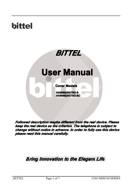 Manual - Bittel