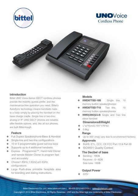 Datasheet - Bittel