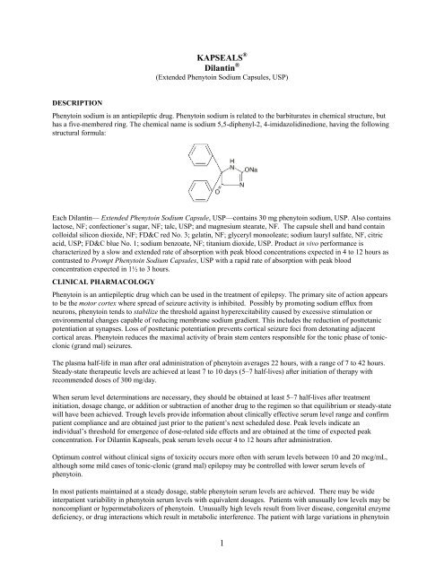 Phenytoin (Kapseals) - Pfizer