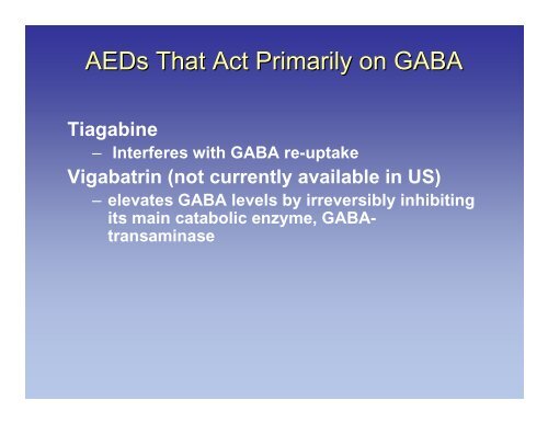 Pharmacology of Antiepileptic Drugs