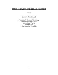 Primer of epilepsy diagnosis and treatment - Medicine - University of ...