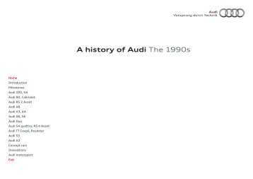 A history of Audi The 1990s