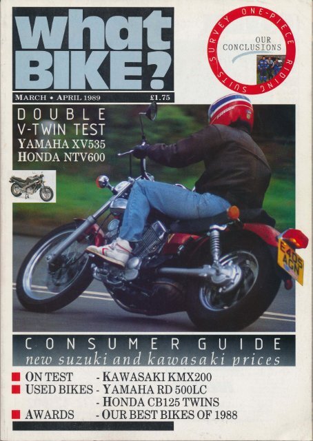 d 0 ublevt 'in test yamaha xv535 honda ntv6oo - Dave's Tests and ...