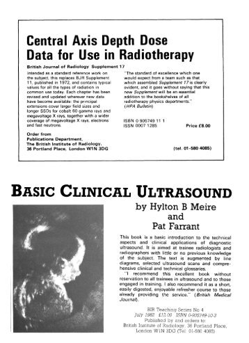 Back Matter (PDF) - British Journal of Radiology