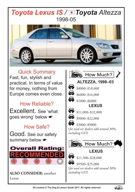 Toyota Lexus IS / Toyota Altezza - iLab