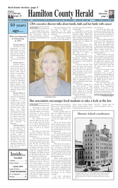 HCH March 2, 2007 Issue - Chattanooga Bar Association