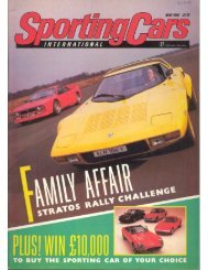 Sporting Cars May, 1986 Lancia Stratos