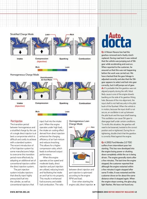 Gasoline Direct Injection: - The Institute of Motor Industry