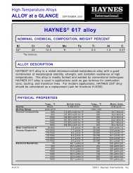 HAYNES® 617 alloy - Nickel-Contor