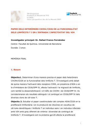 Dr. Rafael Franco Fernández Facultat de Química / UB