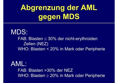 AML und MDS - Hämatologie und Onkologie Rostock