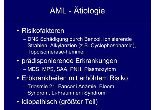 AML und MDS - Hämatologie und Onkologie Rostock