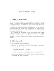 Building & simulating economic models in Winsolve