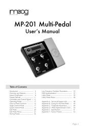 MP-201 Manual.indd - Moog Music Inc